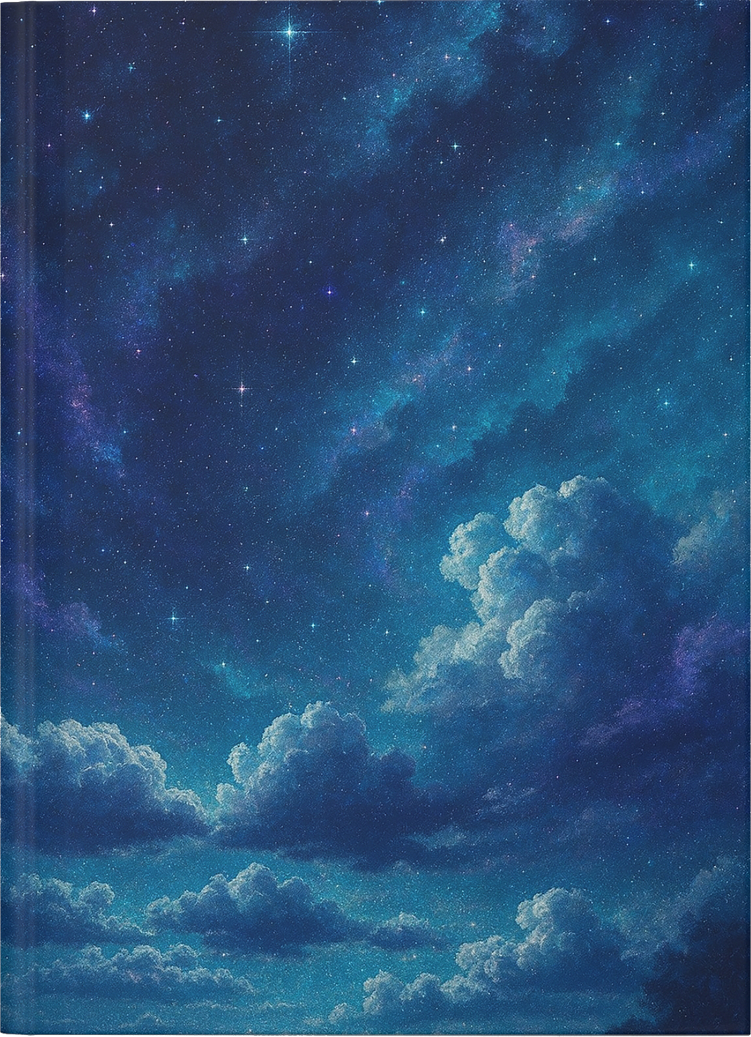Aquarian Skies Hardcover Journal, Ruled Line