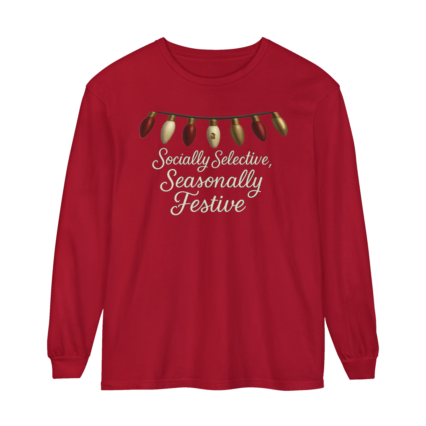 Socially Selective, Seasonally Festive - Long Sleeve Tee