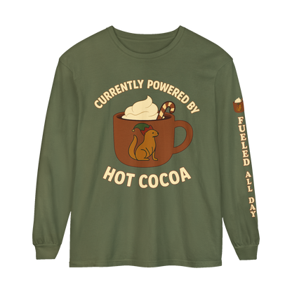 Powered by Cocoa - Long Sleeve Holiday Shirt