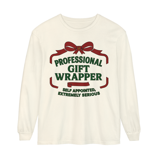 Professional Gift Wrapper - Long Sleeve Holiday Shirt