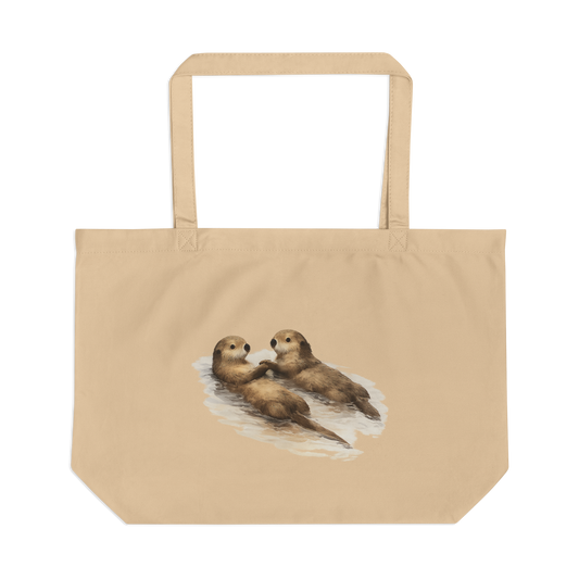 Coastal Otter Couple Tote, Large